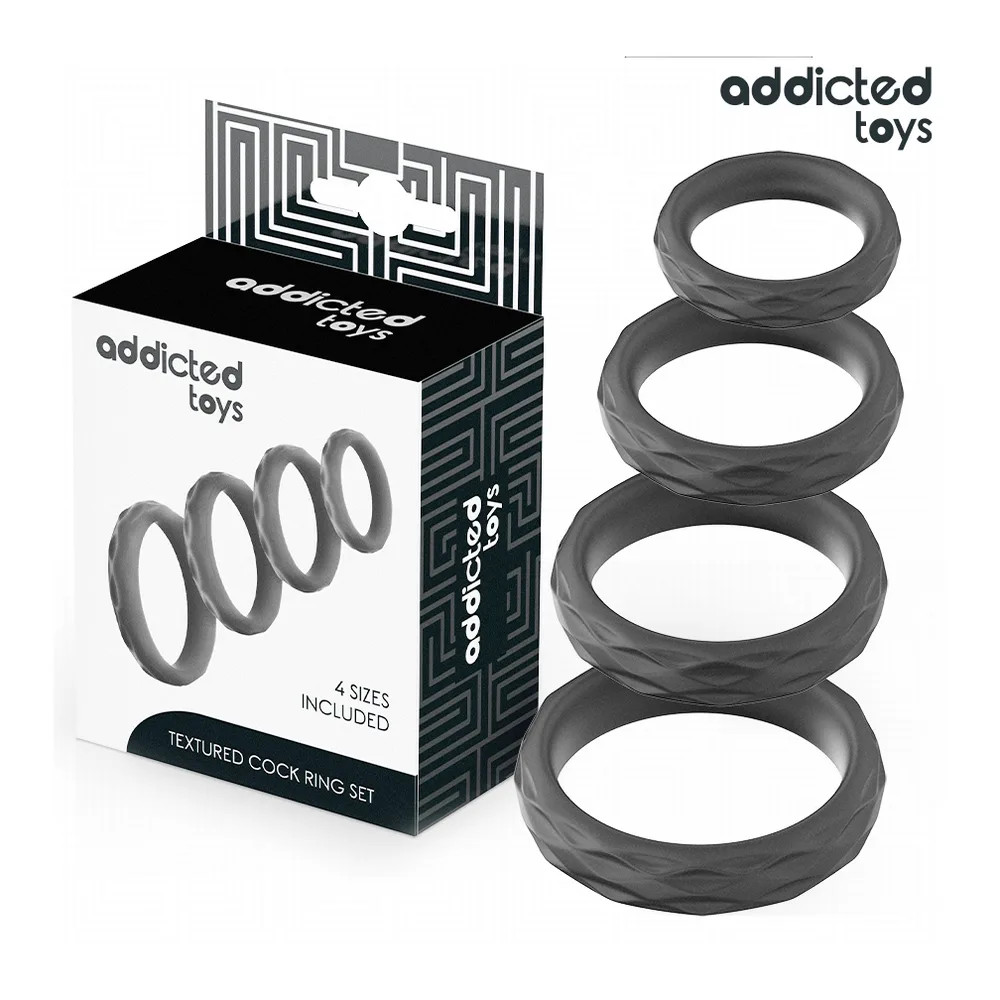 Ensemble d'Anneaux péniens Texturés Addicted Toys
