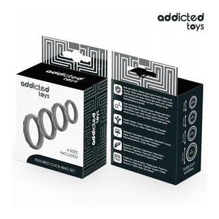Ensemble d'Anneaux péniens Texturés Addicted Toys vue 7