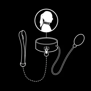 Collier Gonflable avec Chaine Fetish Submissive vue 3