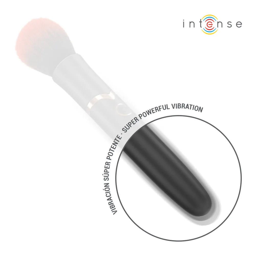 Vibromasseur noir silicone, poils rouges, rechargeable, autre vue 5