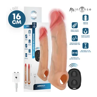 Arnold Vibrateur Manchon Pénis Mr Intense - avec son échelle de taille