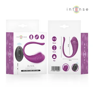 Œuf Vibrant Olivia Intense - avec son échelle de taille - Violet