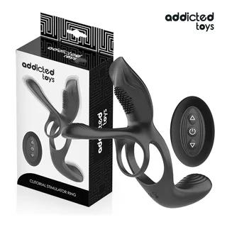 Anneau Double avec Stimulateur Clitoridien Addicted Toys vue 2