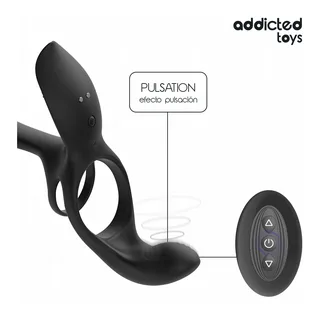 Anneau Double avec Stimulateur Clitoridien Addicted Toys
