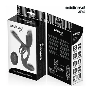 Anneau Double avec Stimulateur Clitoridien Addicted Toys vue 7