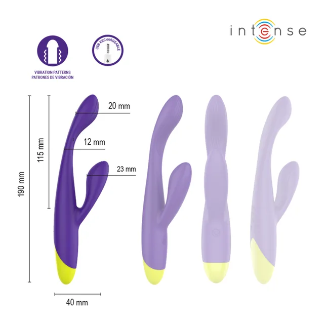 Intense Paolo — vibromasseur rabbit rechargeable violet