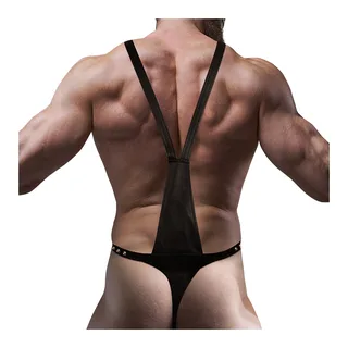 Harnais Cuir Écologique Forme Fetish Submissive Attitude vue 4