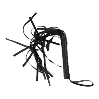 Martinet cuir végétal noir, chute fournie, autre vue 3