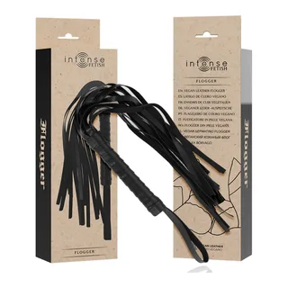 Martinet cuir végétal noir, chute fournie, autre vue 4