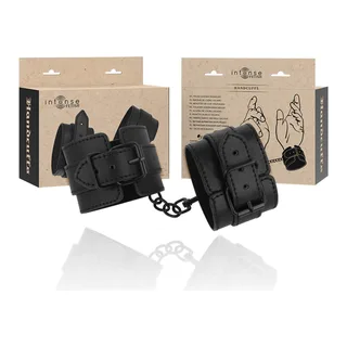 Fetish Menottes Cuir Végétalien Intense - avec sa base