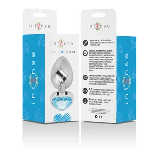 Plug Anal Métal Aluminium Intense - avec sa base - Bleu