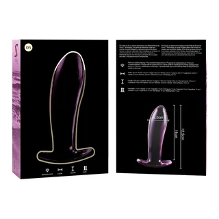Plug Anal en Verre Modèle 5 Nebula Series By Ibiza - avec son échelle de taille
