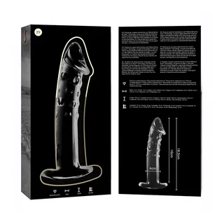 Gode en Verre Borosilicate modèle 19 Nebula Series By Ibiza - vue de dos - Transparent