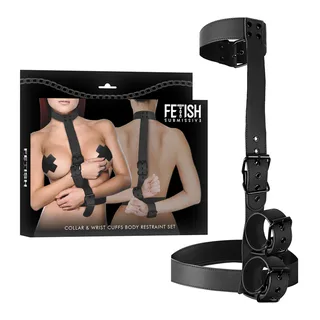 Ensemble Retenue Corps Col Fetish Submissive Bondage - avec sa base