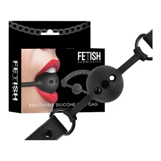 Bâillon Boule Silicone Respirant Fetish Submissive Bondage - avec sa base