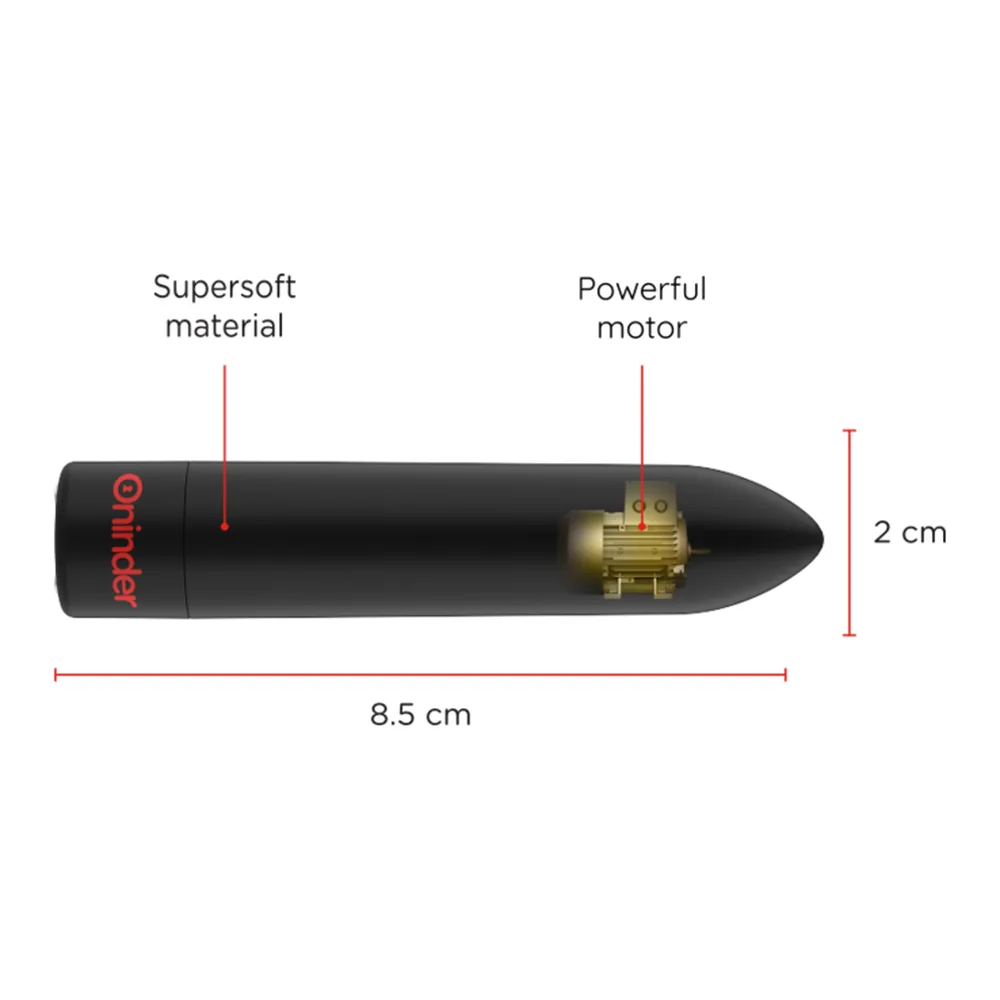 Bullet noir rechargeable, étanche, connecté, 8,5 x 2 cm, autre vue 8
