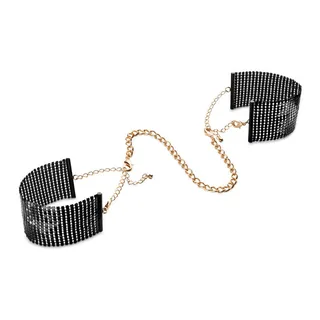 Désir Métallique Menottes en maille métal noir Bijoux