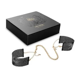Désir Métallique Menottes en maille métal noir Bijoux - détail de la texture