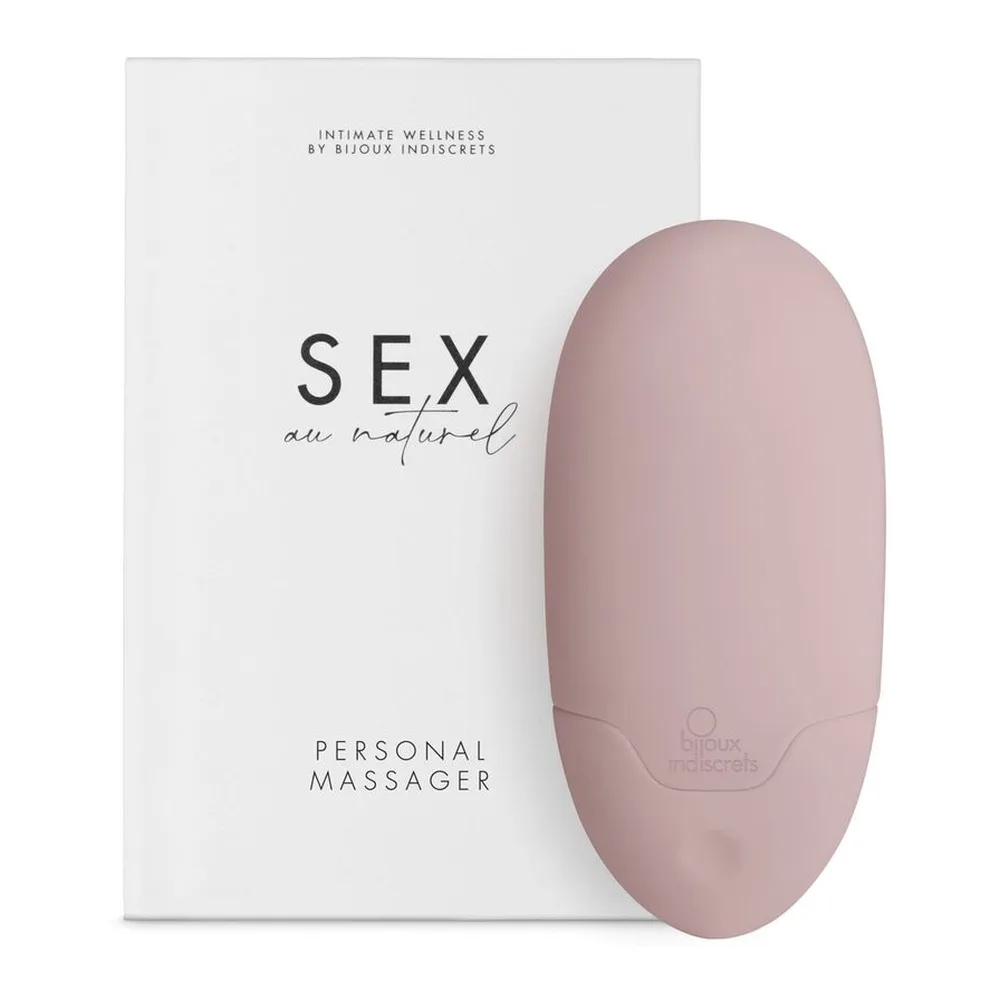Emballage blanc du vibrateur intime rechargeable « Sex au naturel » de Bijoux Indiscrets, avec mention « Personal Massager »