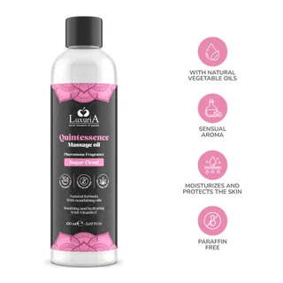 Huile Massage Nuage Sucre Intimateline Luxuria - vue de dos