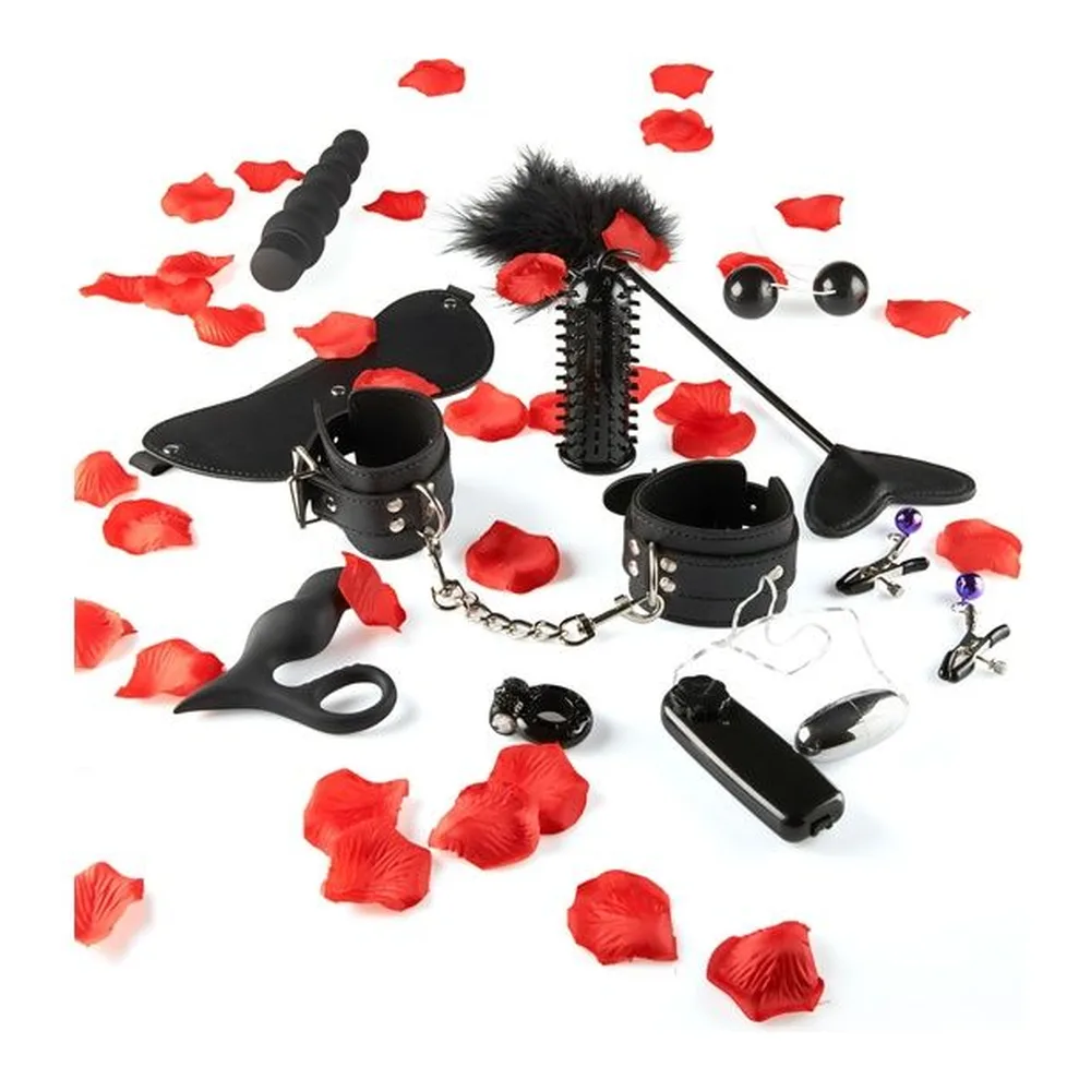 Vibrateur noir à perles progressives en silicone, embout arrondi, moteur à la base, sur fond blanc