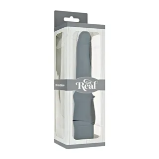 Vibromasseur silicone noir lisse 17,5 cm à piles, autre vue 2