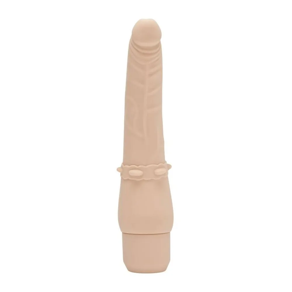 Vibromasseur silicone noir lisse 17,5 cm à piles, coloris Naturel, autre vue 2