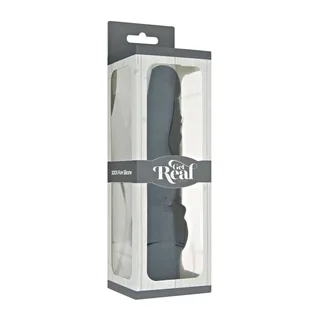 Vibromasseur silicone noir réaliste avec stimulateur clitoridien, autre vue 3