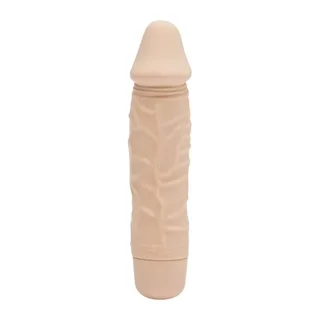 Vibromasseur silicone gris réaliste, alimentation pile AA, coloris Naturel, autre vue 2