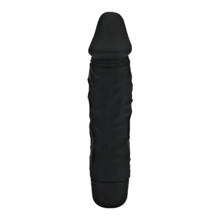 Vibromasseur silicone gris réaliste, alimentation pile AA, autre vue 3