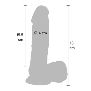 Vibromasseur réaliste PVC avec testicules et télécommande, autre vue 2