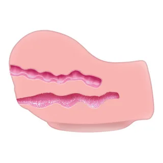 Masturbateur silicone chair deux canaux, boule vibrante, autre vue 3