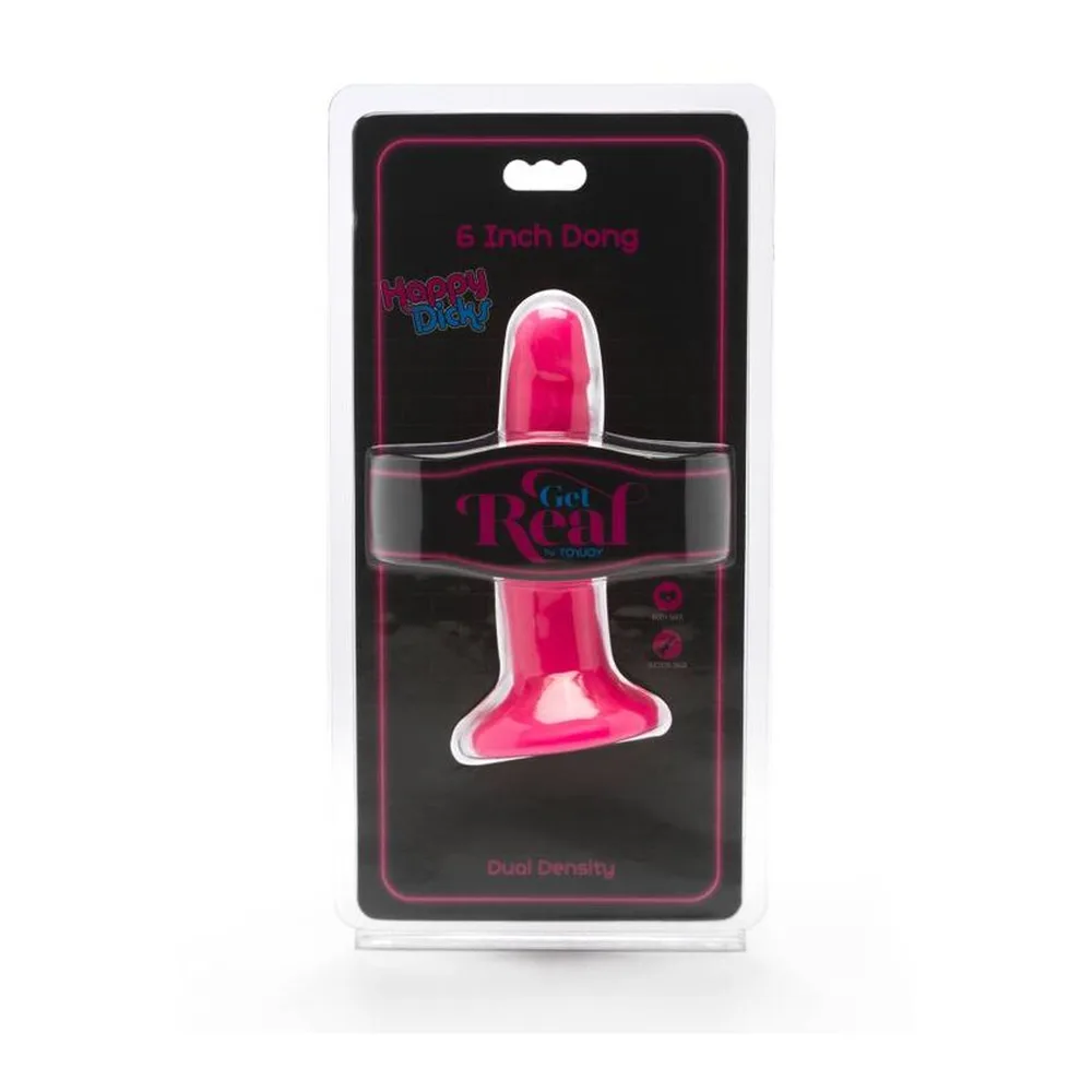Gode lisse en silicone rose vif, forme épurée avec base ventouse circulaire, sur fond blanc
