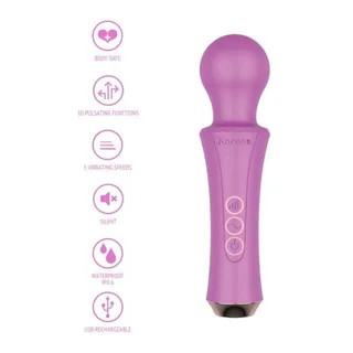 Pictogrammes du Personal Wand, 10 fonctions, 3 vitesses, silencieux, IPX6, USB