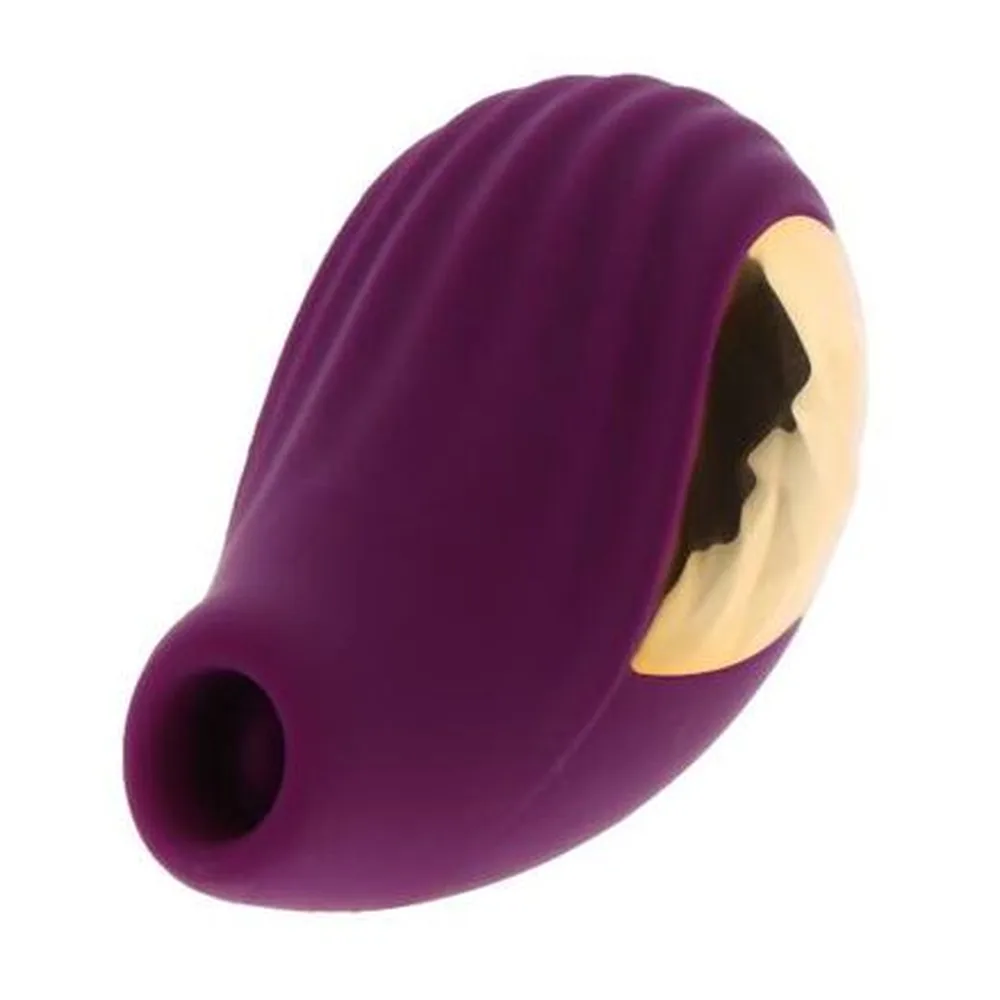 Stimulateur clitoridien silicone violet et doré, autre vue 4