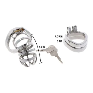 Extreme Cage Chasteté Métal Hidden Desire - avec sa base