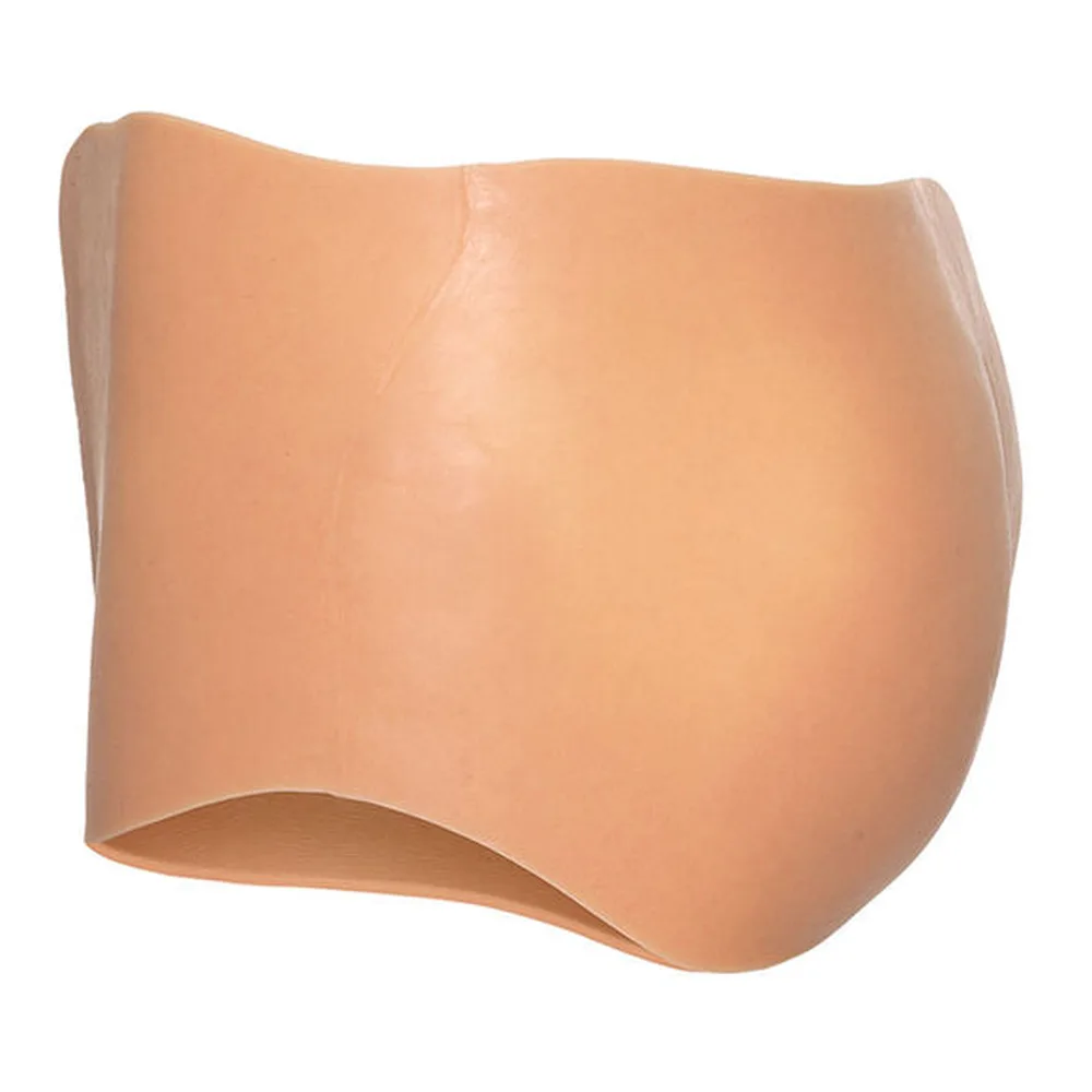 Culotte en silicone chair avec ouvertures avant et arrière, réaliste, sur fond blanc