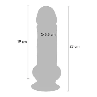 Pénis Réaliste Luxe Testicules Get Real - vue de profil