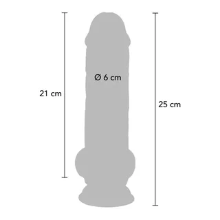 Pénis Réaliste Luxe Testicules Get Real - vue de profil