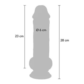 Pénis Réaliste Luxe Testicules Get Real - vue de profil