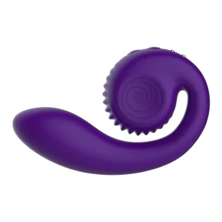 Stimulateur Double Gizi Snail Vibe - avec sa base - Violet