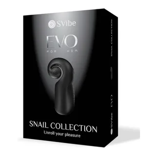 Masturbateur automatique Evo Snail Vibe - vue de profil - Noir