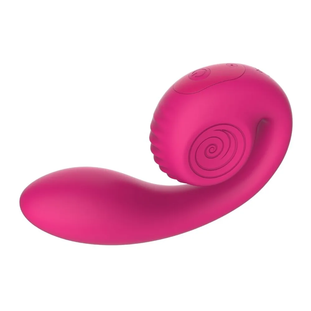 Vibromasseur double silicone rose, 5 modes, autre vue 3