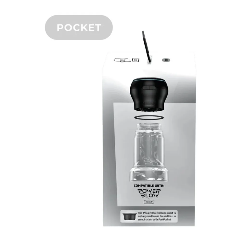 Masturbateur de poche en verre transparent avec embout texturé en étoile, cylindre lisse en verre clair, filetage visible, sur fond blanc