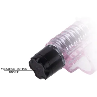 Vibromasseur doigt silicone rose à piles, autre vue 7