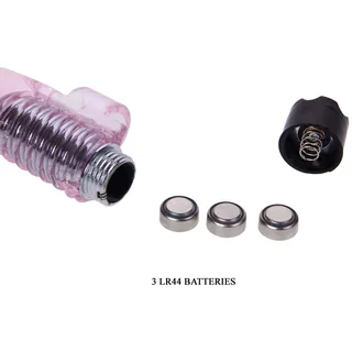 Vibromasseur doigt silicone rose à piles, autre vue 8