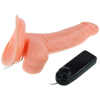 Vibromasseur réaliste silicone chair, tige rotative, ventouse, autre vue 4