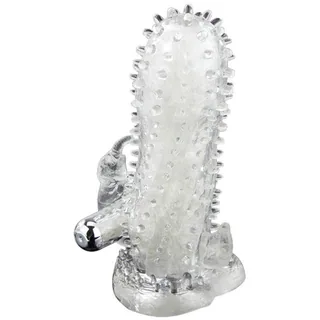Gaine silicone transparente nervurée avec stimulateurs détachables, coloris Gris, autre vue 6