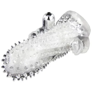 Gaine silicone transparente nervurée avec stimulateurs détachables, coloris Gris, autre vue 7