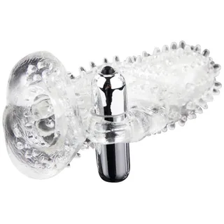 Gaine silicone transparente nervurée avec stimulateurs détachables, coloris Gris, autre vue 8